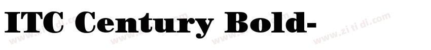 ITC Century Bold字体转换